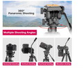 GXCT VT-02 Universal Tripod featuring 360-degree panoramic shooting and multiple angles for versatile photography