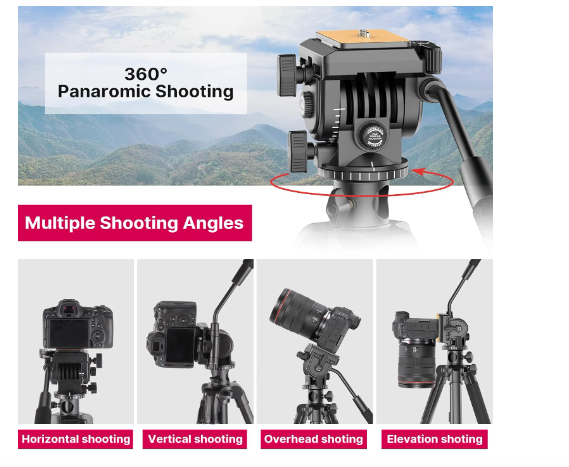 GXCT VT-02 Universal Tripod featuring 360-degree panoramic shooting and multiple angles for versatile photography