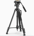 GXCT VT-02 Universal Tripod with Adjustable Legs and Smooth Pan Head for Cameras