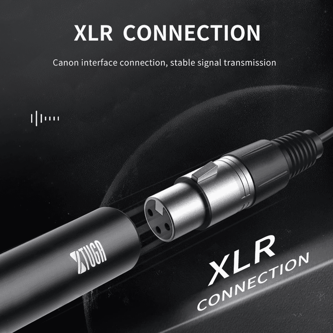 XTUGA PU-6-1 MIC Professional Desktop Condenser Microphone Noise-Canceling Wired Mic