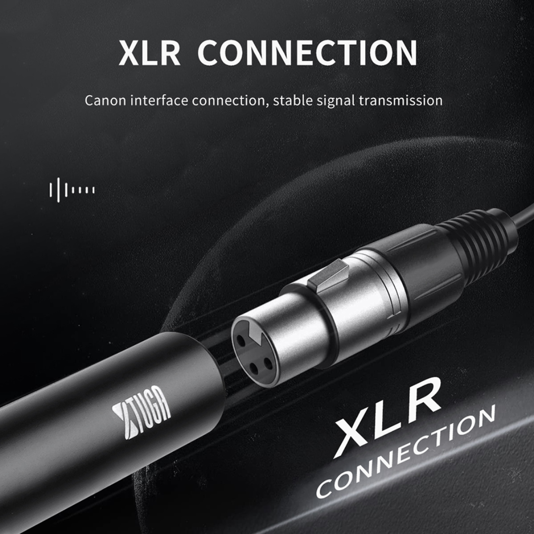XTUGA PU-6-1 MIC Professional Desktop Condenser Microphone Noise-Canceling Wired Mic