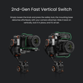 VMIDirect Gimbal Stabilizer with 2nd-Gen Fast Vertical Switch for Easy Camera Mounting