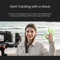 VMIDirect Gimbal Stabilizer with AI Tracking for effortless selfie vlogging by the beach