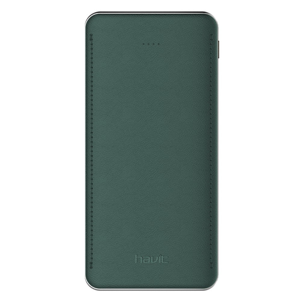 VMIDirect 10000mAh Power Bank in Green with Sleek Leather Finish and Slim Design
