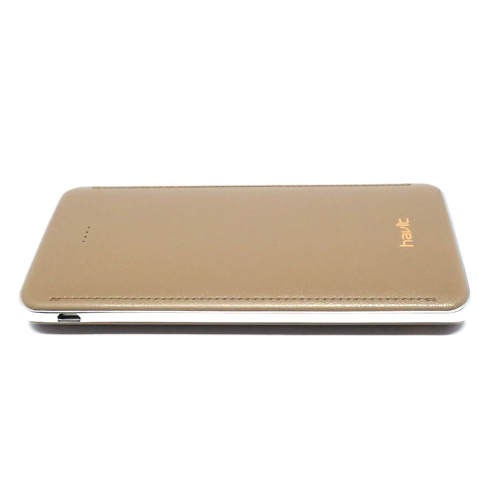 VMIDirect 10000mAh Power Bank in gold color, ultra-slim design for easy portability