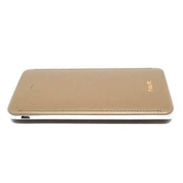 VMIDirect 10000mAh Power Bank in gold color, ultra-slim design for easy portability