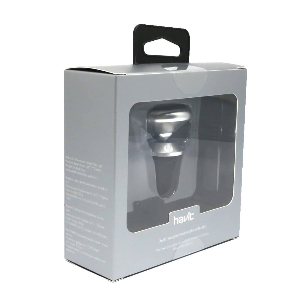 VMIDirect Car Phone Holder packaged in a sleek box for convenient driving use