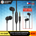 Havit In-Ear Headphones in Black with Microphone and Dynamic Sound Quality for Music Lovers