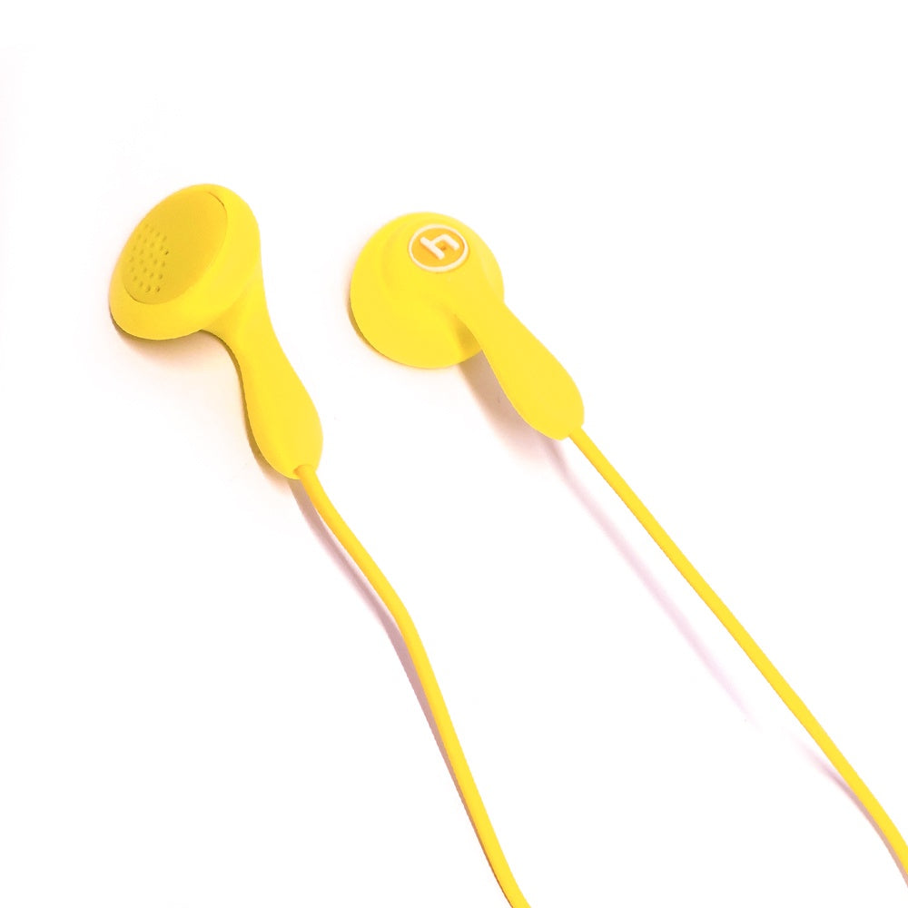 VMI Yellow Earbud Headset Phone with Comfortable Fit and Clear Sound Quality