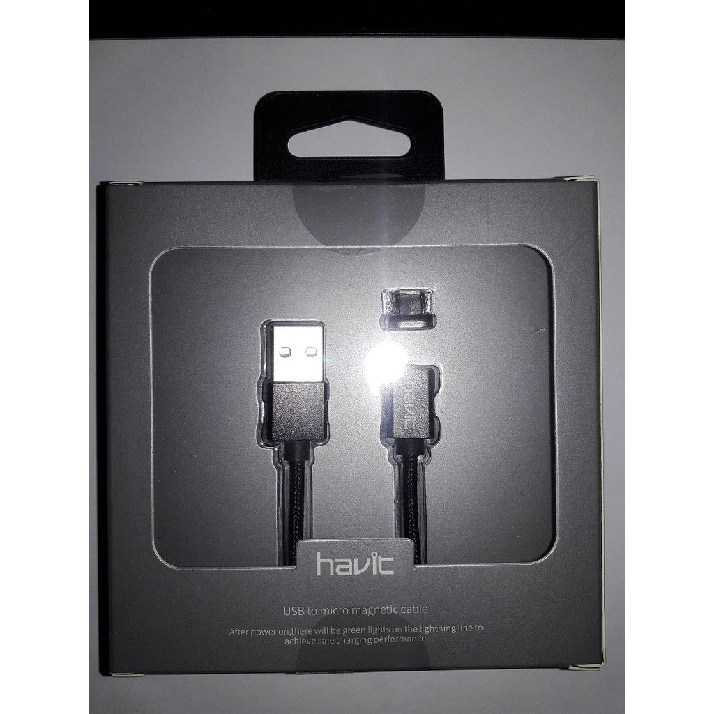 Havit USB to Micro Magnetic Cable in packaging for convenient charging and data transfer