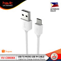 Havit USB to Micro USB 1M Cable for charging Android phones, ideal for storing phone data cords.