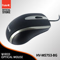 Havit Wired Mouse HV-MS753-BG with ergonomic design and smooth optical tracking