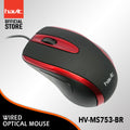 Havit HV-MS753-BR Wired Mouse with Optical Sensor and Ergonomic Design for Comfortable Use