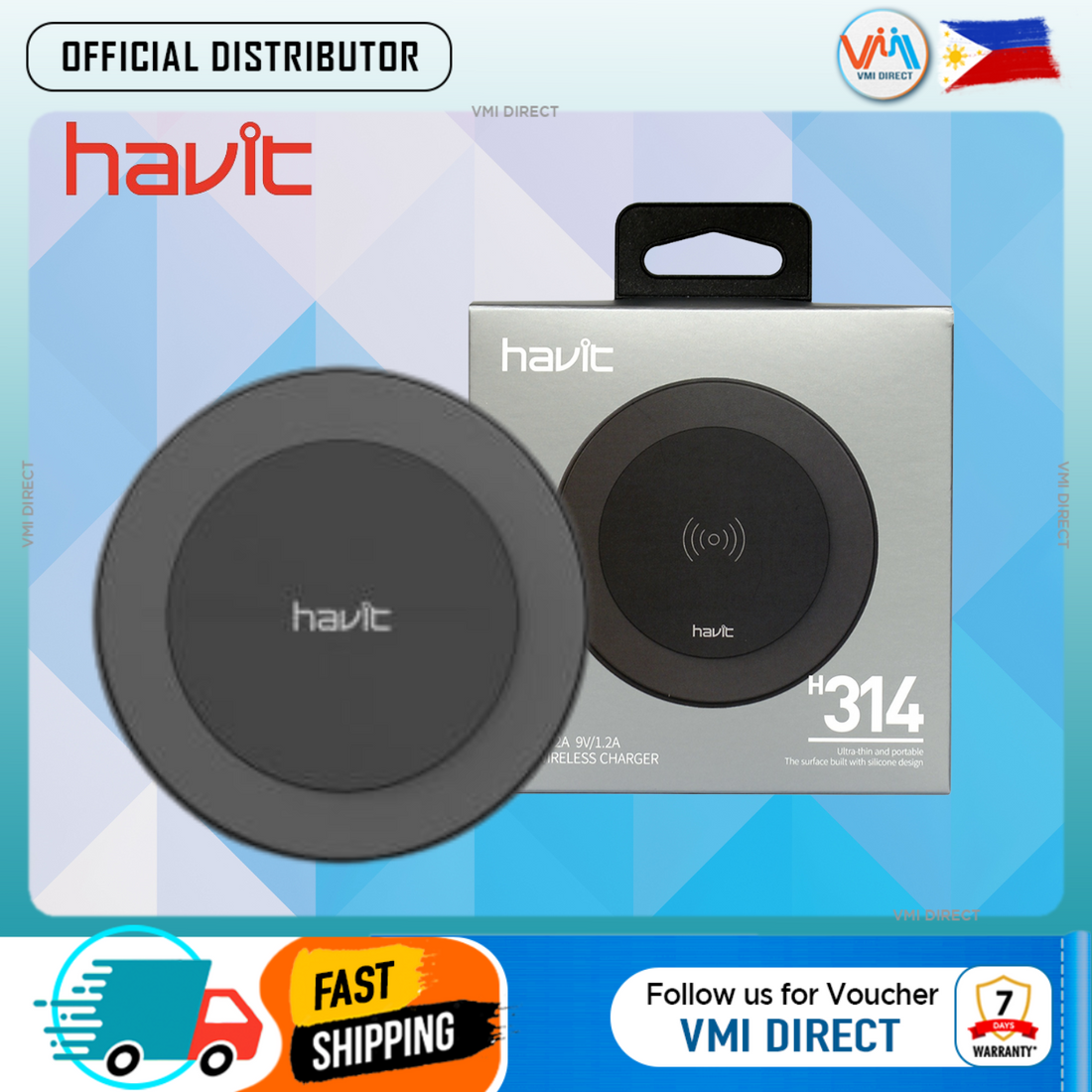 Havit Wireless Charger with Fast Charging Capability for Convenient Device Powering