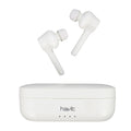 Havit True Wireless Earbuds in White with Charging Case for Clear Sound and Comfort