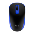 Havit Wireless Mouse in sleek black and blue design with ergonomic shape for comfort