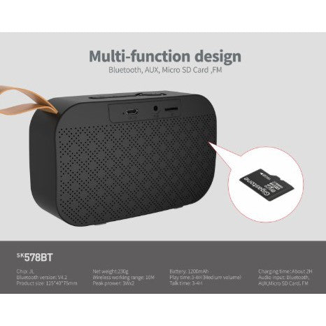 VMIDirect Wireless Speaker with Bluetooth, AUX input, and Micro-SD card slot for versatile audio enjoyment