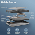 Magnetic Wireless Power Bank with graphene technology and fast charging features for efficient device charging