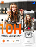 Auto face tracking gimbal with 10H long-lasting battery and fast charging feature