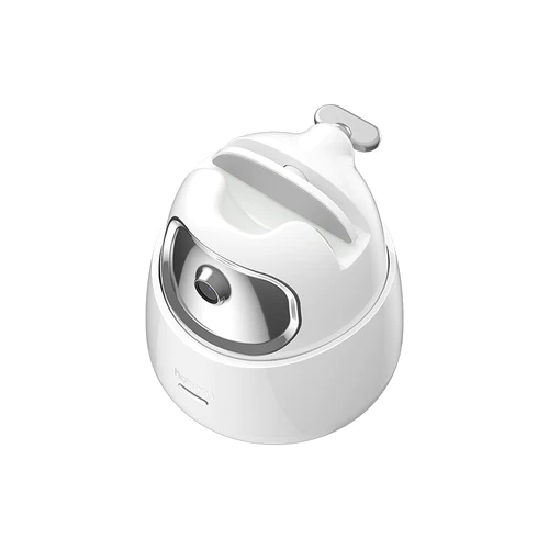 Auto face tracking gimbal in white designed for smooth video stabilization and easy use