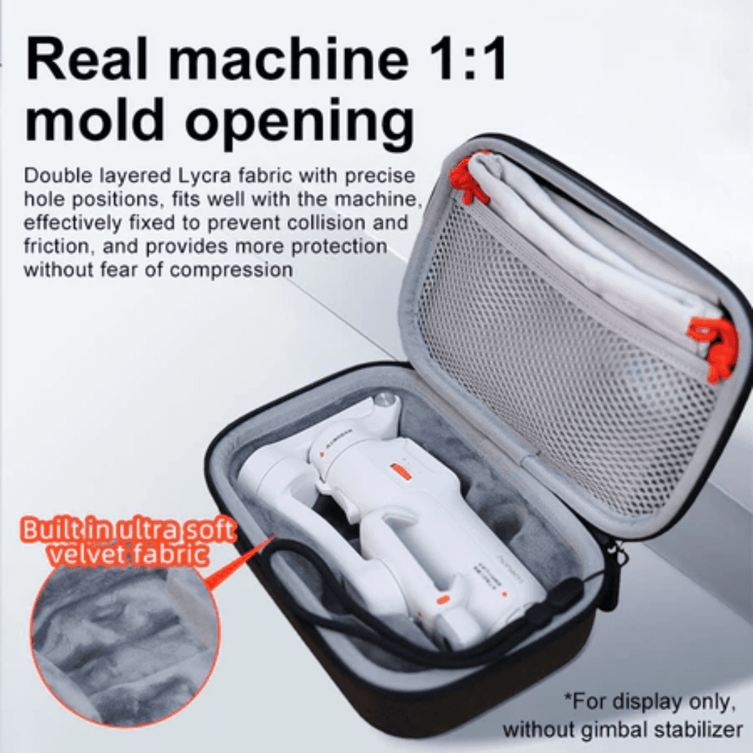 Hohem gimbal storage case featuring double layered Lycra fabric and protective design