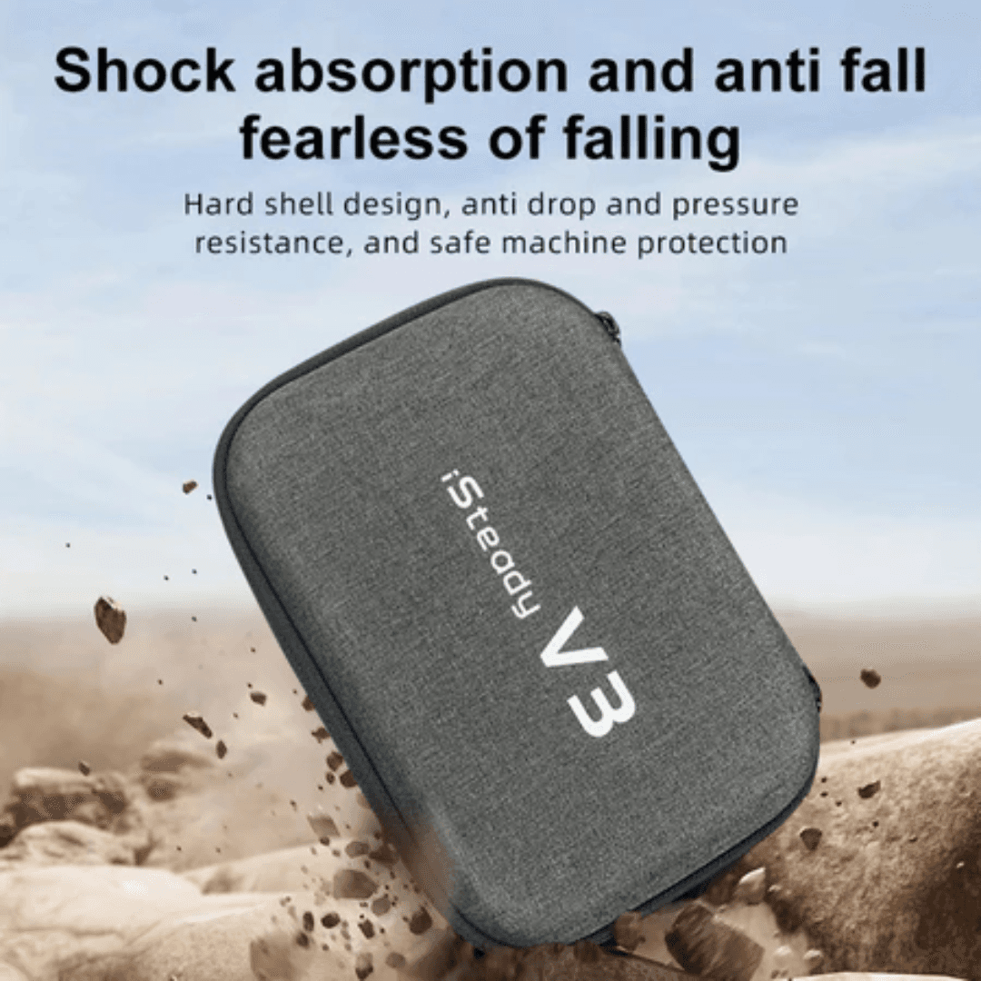 Durable carrying case for hohem gimbal with shock absorption and anti-fall protection