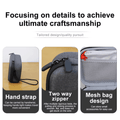 Hohem gimbal carrying case with hand strap, two-way zipper, and mesh bag design for easy storage