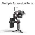 Hohem iSteady MT2 3-axis gimbal stabilizer showcasing multiple expansion ports for enhanced device compatibility