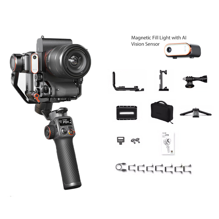 Hohem iSteady MT2 3-axis gimbal stabilizer with AI tracker and 17 hours battery life