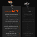 Hohem iSteady M7 gimbal for smartphone with detachable touchscreen remote and object tracking features