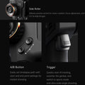 Hohem iSteady M7 gimbal for smartphone with side roller, A/B button, and trigger for smooth filming