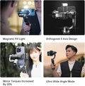 Hohem iSteady Mobile Plus gimbal features magnetic fill light and 3-axis design for stable filming