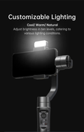 Hohem iSteady Mobile Plus gimbal with customizable lighting for perfect shooting conditions
