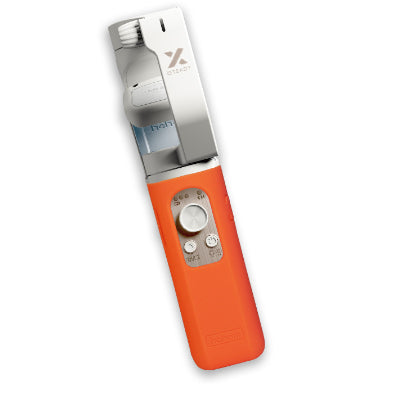 Hohem iSteady X Silicone Sleeve in vibrant orange for enhanced grip and protection while filming