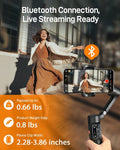 Hohem iSteady X3 SE for vlogging with Bluetooth connection and phone clip, perfect for live streaming