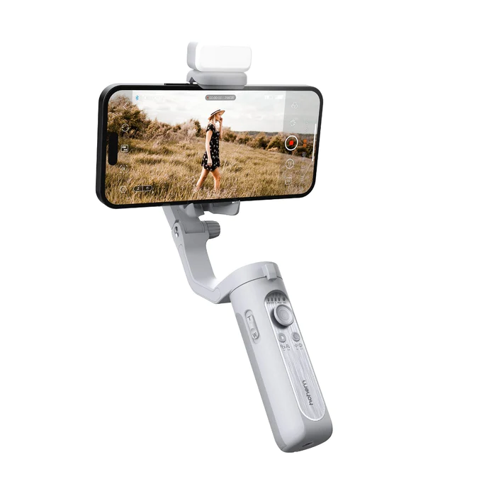 Hohem iSteady XE smartphone gimbal in white for stable video recording and photography