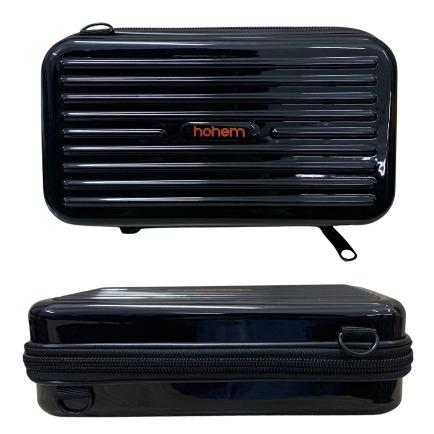 Mini trunk carrying pouch for gimbal in glossy black finish with zip closure