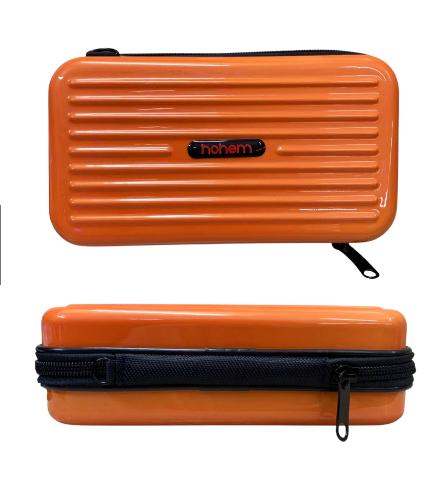 VMIDirect Mini Trunk Carrying Pouch in bright orange with a sleek design and zipper closure