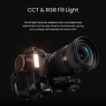Smart AI Tracking 3-Axis Gimbal with CCT and RGB Fill Light for enhanced photography and videography