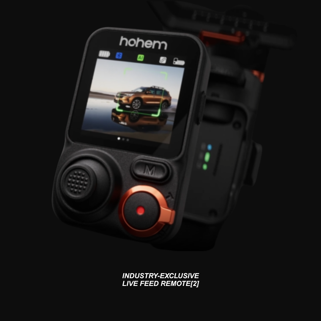 Hohem Smart AI Tracking 3-Axis Gimbal with Integrated Live Feed Remote for Stable Shots