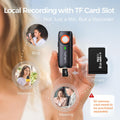 Hohem wireless Lavalier microphone with TF card slot for recording interviews, blogs, and meetings
