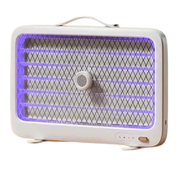 Indoor mosquito killer rechargeable lamp with UV light and safety grid for effective bug elimination