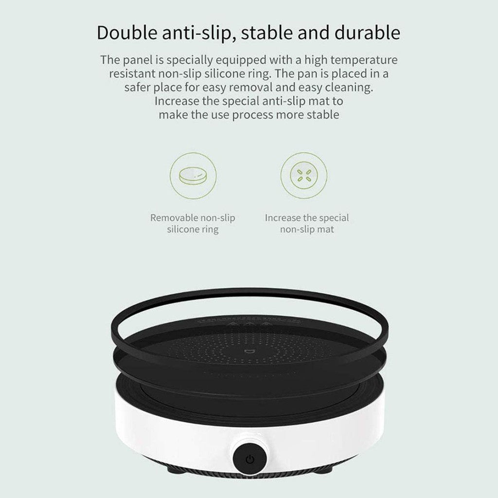 VMIDirect Induction Cooker with a double anti-slip design and removable silicone ring for stability