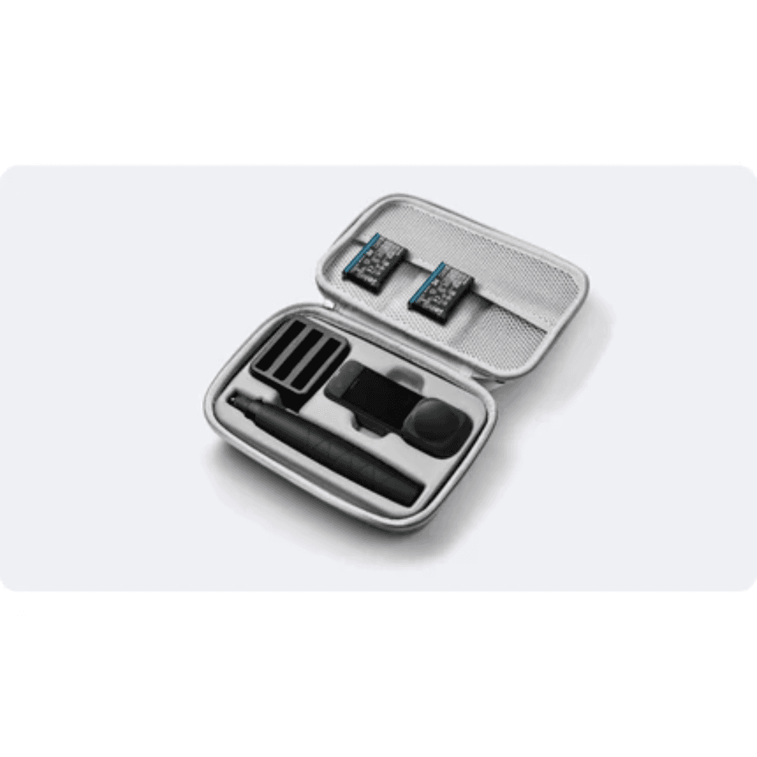 Insta 360 Carry Case with organized compartments for accessories and protection.