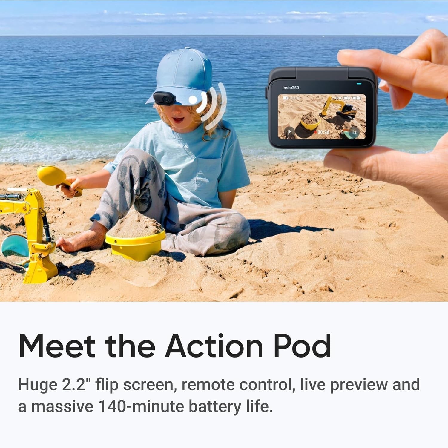 VMIDirect 4K Tiny Waterproof Action Camera with 2.2 inch screen and remote control for outdoor adventures