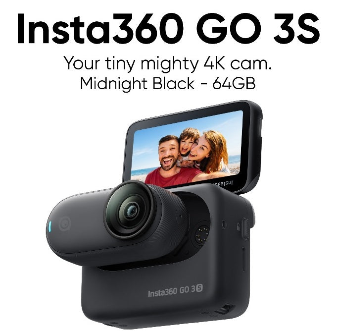 VMIDirect 4K Tiny Waterproof Action Camera in Midnight Black with 64GB storage and flip screen
