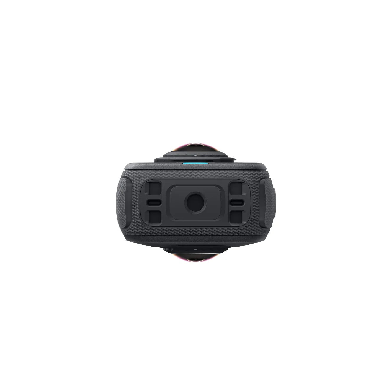 Top view of 8K Waterproof Action Camera with textured grip and compact design for adventurous shooting
