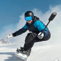 8K Waterproof Action Camera capturing a snowboarder in motion on a snowy slope