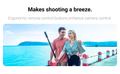 Couple enjoying the beach with an Invisible Selfie Stick for easy photos and enhanced camera control