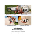 Small 4K Action Camera with built-in selfie mirror and nostalgic optical viewfinder for easy street photography